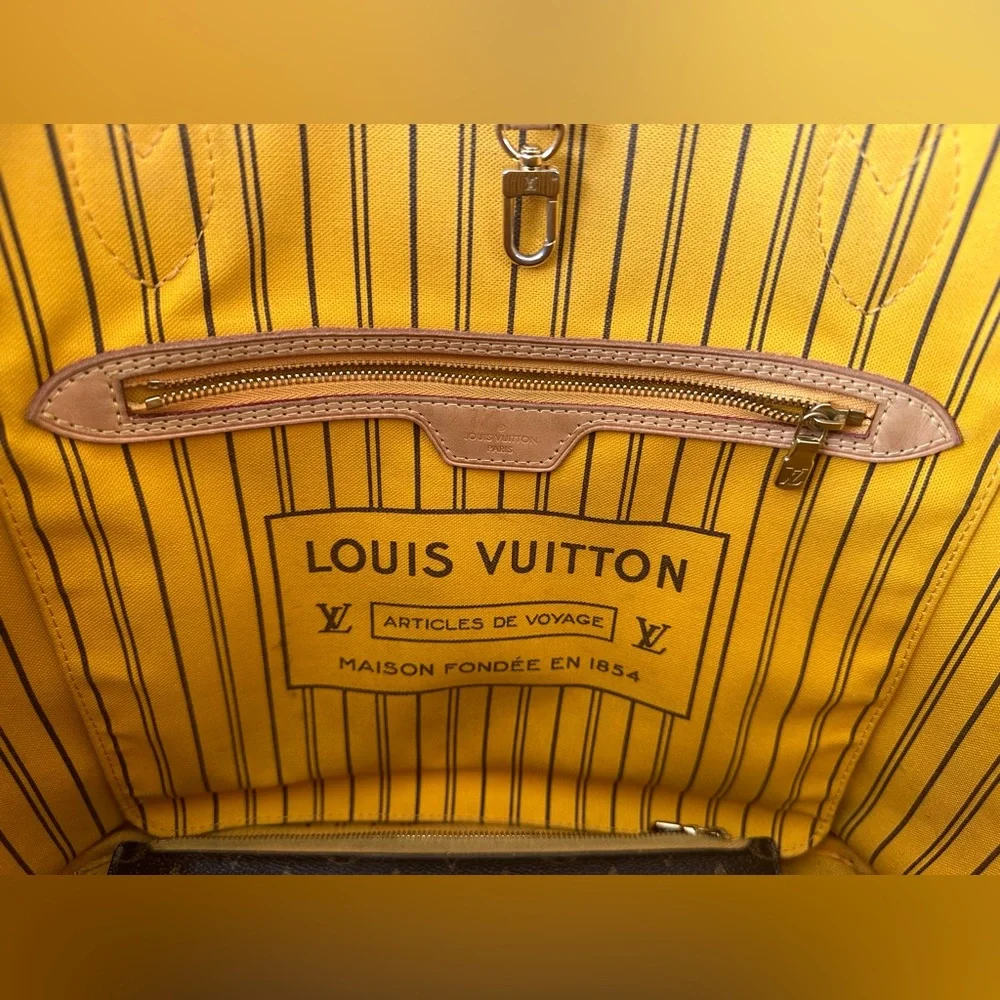 Louis Vuitton Neverfull Tote MM Brown Canvas Monogram - Picture 12 of 16